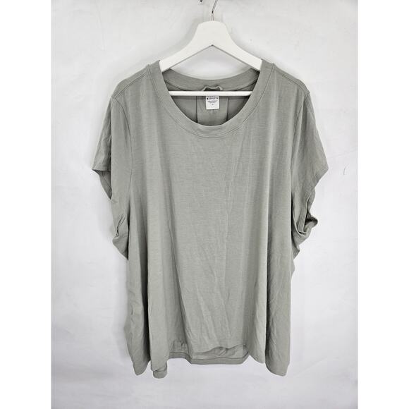 Athleta Women Size 2X Green Sage Box Top Relaxed Athletic Homecore Tunic Tee - Picture 1 of 5